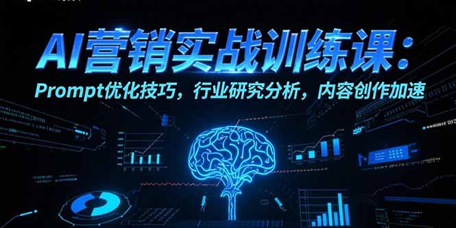 AI营销实战训练课：Prompt优化技巧，行业研究分析，内容创作加速-聊项目