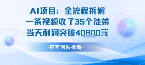 AI收徒变现闭环：一条视频收35人，日入1k+(附完整SOP)-聊项目