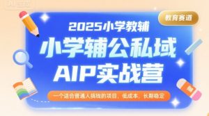 2025小学教辅公私域AIP实战营，一个适合普通人搞钱的项目，低成本，长期稳定-聊项目