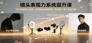 镜头表现力系统提升课，30天突破镜头恐惧实现自信蜕变，塑造独一无二表现风格-聊项目