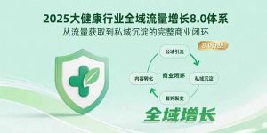 2025大健康行业全域流量增长8.0体系，从流量获取到私域沉淀的完整商业闭环-聊项目