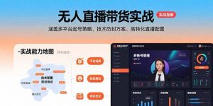 无人直播带货实战，涵盖多平台起号策略、技术防封方案、高转化直播配置-聊项目