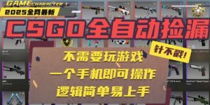 CSGO自动捡漏项目，最新独家玩法，一个手机即可操作，新手小白轻松月入1W+，操作简单易上手【揭秘】-聊项目