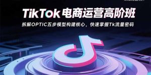TikTok电商运营高阶班：拆解OPTIC五步模型构建核心，快速掌握Tk流量密码-聊项目