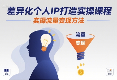 差异化个人IP打造实操课程，实操流量变现方法-聊项目