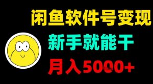 闲鱼软件号变现，新手就能干，月入5k+-聊项目
