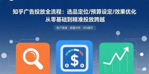 知乎广告投放全流程：选品定位/预算设定/效果优化 从零基础到精准投放跨越-聊项目