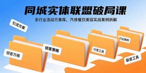同城实体联盟破局课，多行业活动方案库，汽修餐饮美容实战案例拆解-聊项目