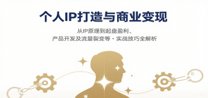 个人IP打造与商业变现，从IP原理到起盘盈利、产品开发及流量裂变等实战技巧全解析-聊项目