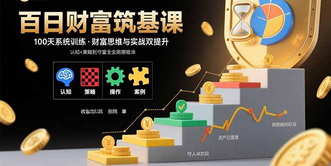 百日财富筑基课：认知+策略+实操+案例拆解 实现从创富到守富全周期能力-聊项目