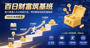 百日财富筑基班，助力普通人从认知到行动，带你解锁顶级财富密码-聊项目