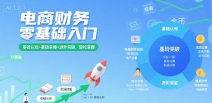 电商财务零基础入门，基础认知+基础实操+进阶突破，轻松掌握-聊项目