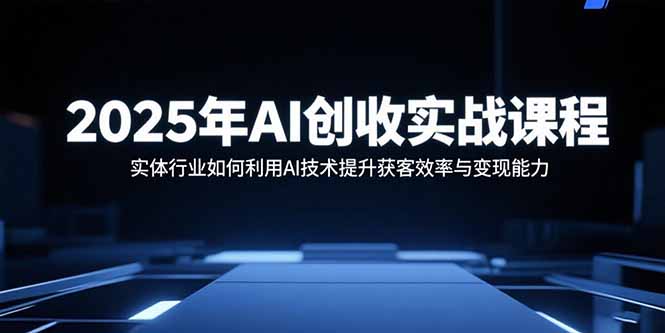 2025年AI创收实战课程：实体行业如何利用AI技术提升获客效率与变现能力-聊项目