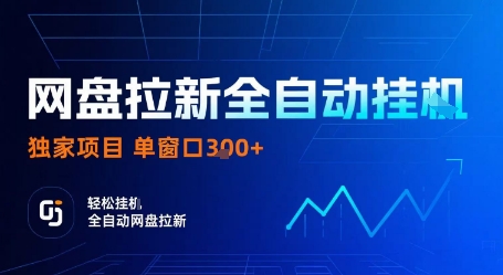 网盘拉新全自动挂G，独家项目，全自动运行完成拉新做任务，单窗口3张+【揭秘】-聊项目