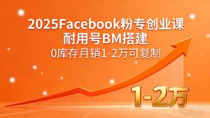 2025Facebook粉专创业课，耐用号BM搭建，0库存月销1-2万可复制-聊项目