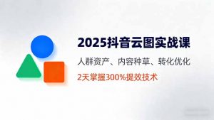 2025抖音云图实战课，人群资产、内容种草、转化优化，2天掌握300%提效技术-聊项目