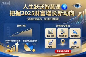 人生跃迁智慧课，把据2025财富增长新动向-聊项目