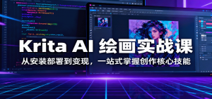 Krita AI 绘画实战课：从安装部署到变现，一站式掌握创作核心技能-聊项目