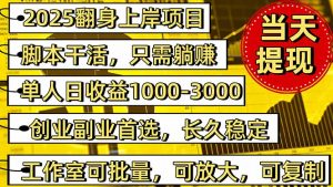 稳定八年美金掘金2.0脚本干活，只需躺赚。单人日收益1000-3000可批量、…-聊项目