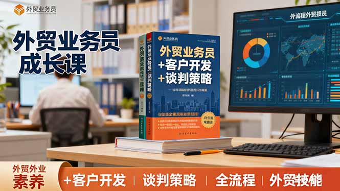 外贸业务员成长课：职业素养+客户开发+谈判策略、掌握全流程外贸技能-聊项目