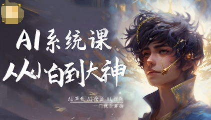 AI系统课程，从小白到大神系统学AI，AI声音-AI绘画-AI视频一门课全掌握-聊项目