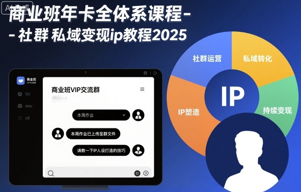 商业班年卡全体系课程-社群私域变现ip教程2025-聊项目