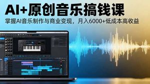 AI+原创音乐搞钱课：掌握AI音乐制作与商业变现，月入6000+低成本高收益-聊项目