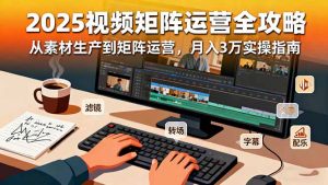 2025短视频矩阵运营全攻略：从素材生产到矩阵运营，月入3万实操指南-聊项目