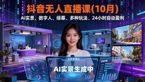 抖音无人直播课(10月-聊项目
