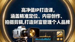 高净值IP打造课，涵盖精准定位、内容创作、拍摄剪辑,打造财富管理个人品牌-聊项目