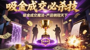 吸金成交必杀技，吸金成交魔法-产品销冠天下-聊项目