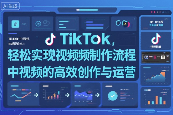 TikTok中视频制做流程，轻松实现Tk中视频的高效创作与运营-聊项目