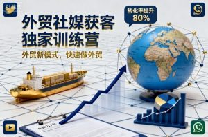 外贸社媒获客独家训练营，外贸新模式，快速做外贸(更新)-聊项目