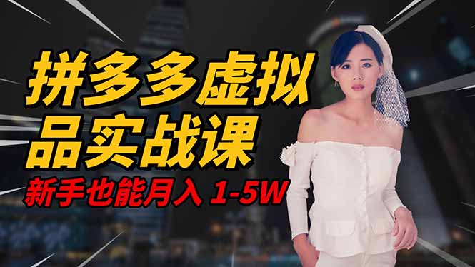 2025 拼多多虚拟品系统实战课，轻资产项目，可矩阵开工作室，新手也能…-聊项目