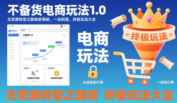 不备货电商玩法1.0，无货源转型之路独家揭秘，一站到底，终极玩法大全-聊项目