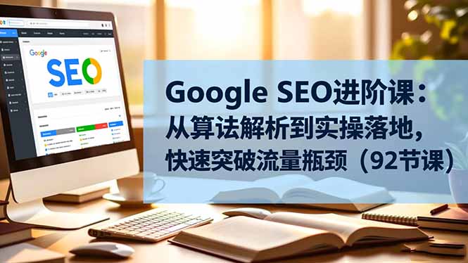 Google SEO进阶课：从算法解析到实操落地，快速突破流量瓶颈(92节课-聊项目