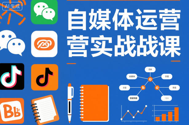 自媒体运营实战课，掌握一套系统的自媒体运营底层方法论，成为优秀的内容创作者-聊项目