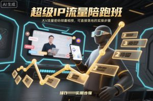 超级IP流量陪跑班，大V流量密码倾囊相授，可直接落地的实操步骤-聊项目