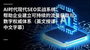 AI时代现代SEO实战系统:帮助企业建立可持续的流量获取与数字权威体系(英文授课+中文字幕-聊项目