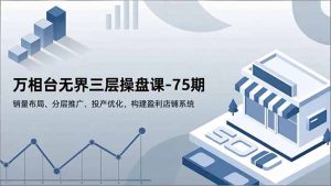 万相台无界三层操盘课-75期，销量布局、分层推广、投产优化，构建盈利店铺系统-聊项目