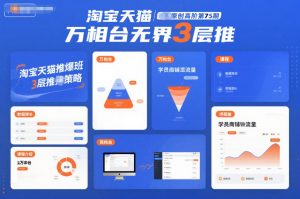 淘宝天猫推爆班原创高阶第75期，万相台无界3层推-聊项目