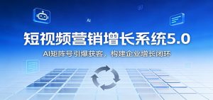 短视频营销增长系统5.0：AI 矩阵号引爆获客，构建企业增长闭环-聊项目