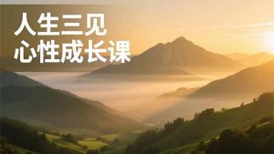 人生三见心性成长课，见天地众生自己，搞透人性安顿身心，活出清晰自我，内在富足无价-聊项目