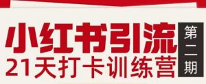 小红书引流21天打卡训练营第二期，助你快速打通小红书私域引流打粉-聊项目