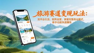 旅游赛道变现玩法：双平台引流、矩阵运营，掌握完整商业模式，新手也能快速赚钱-聊项目