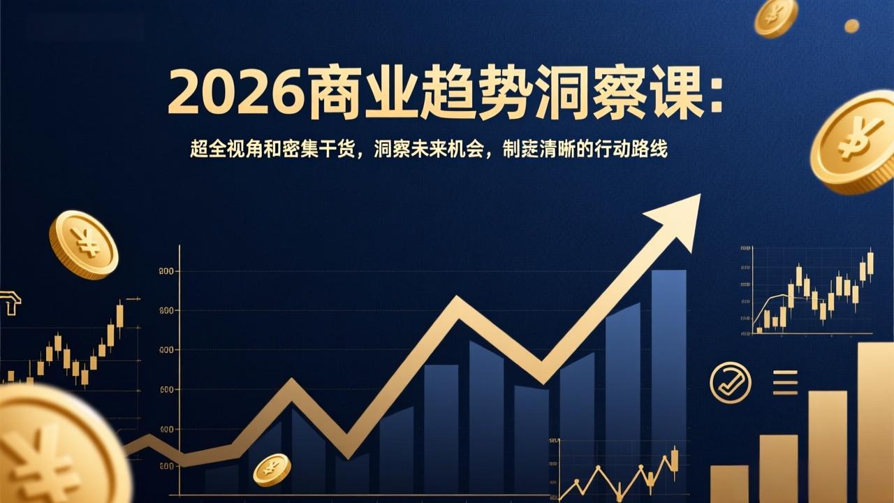 2026商业趋势洞察课：超全视角和密集干货，洞察未来机会，制定清晰的行动路线-聊项目