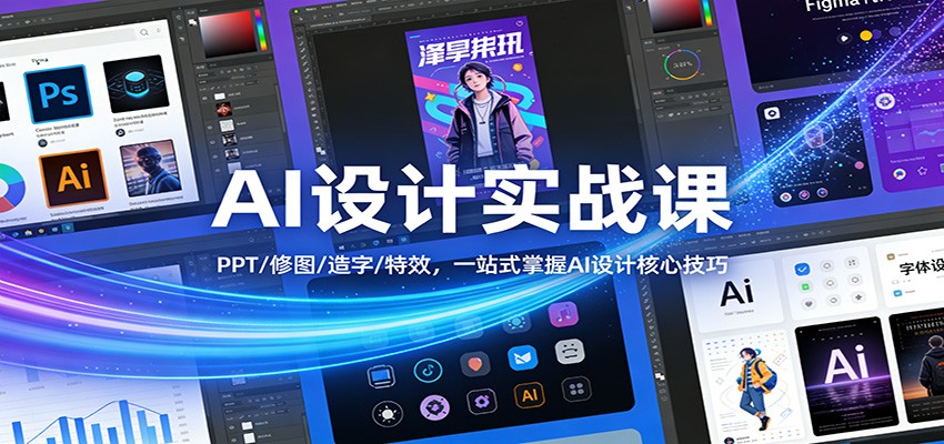 AI设计实战课：PPT/修图/造字/特效，一站式掌握AI设计核心技巧-聊项目