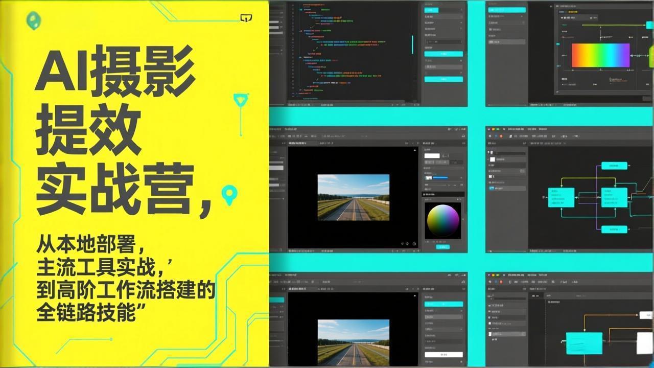 AI+摄影提效实战营，从本地部署，主流工具实战，到高阶工作流搭建的全链路技能-聊项目
