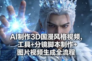 AI制作3D国漫风格视频，工具+分镜脚本制作+图片视频生成全流程-聊项目