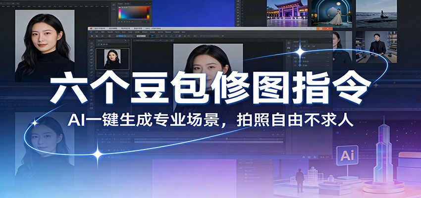 六个豆包修图指令：AI 一键生成专业场景，拍照自由不求人-聊项目